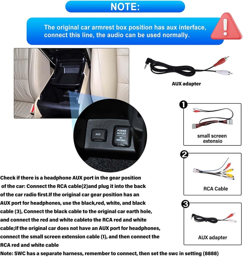 SIXWIN Android Car Stereo for Honda Accord 2008 2009 2010 2011 2012 2013 10.1 Inch Touch Screen 2G+64G CarPlay Android Auto Car Radio Bluetooth GPS Navigation WiFi FM SWC Backup Camera MIC - Image 3